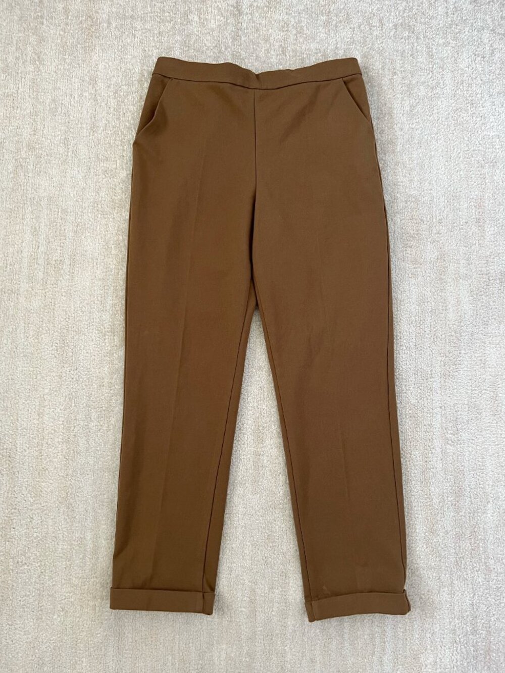 Oak + Fort Brown Pull On Work Office Trousers Pants S